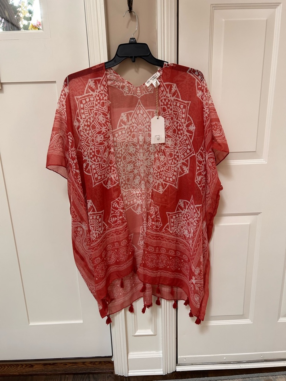 Pool to party orange and white cover-up new with tags